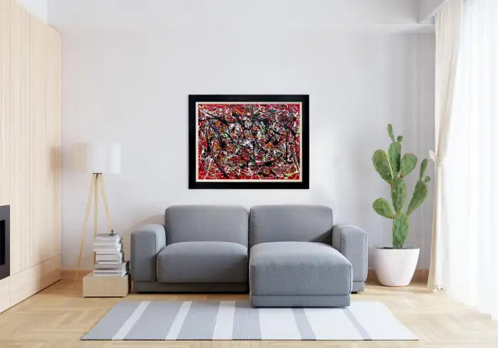 Michael Schofield Abstract Large Oil on Canvas by Michael Schofield, Framed & Signed