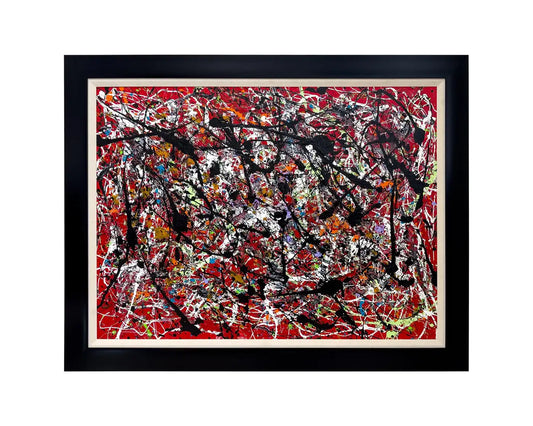 Michael Schofield Abstract Large Oil on Canvas by Michael Schofield, Framed & Signed