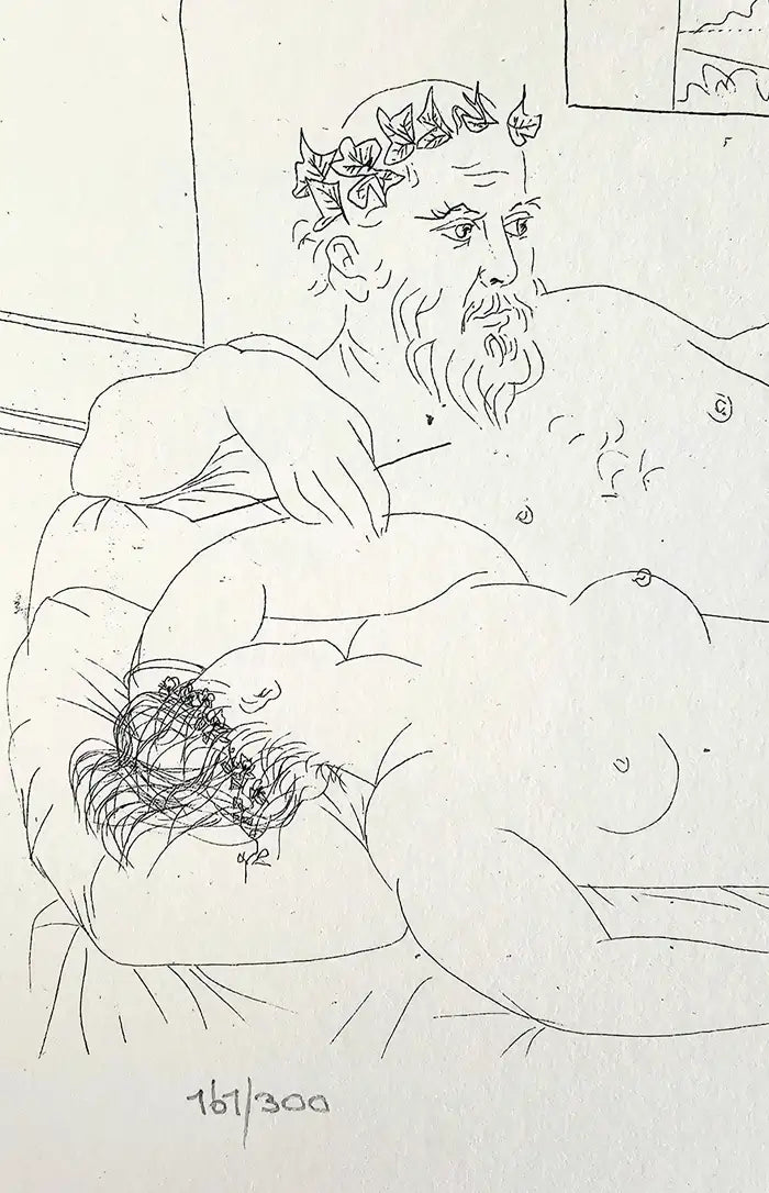 Pablo Picasso " Suite Vollard" Lithograph Limited edition with Museum Stamp 1990's