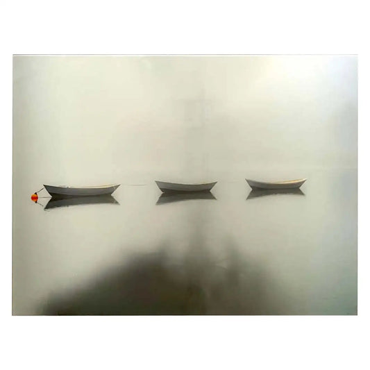 Photography of Three Boats in a Lake Titled "Magic Lake" 2020