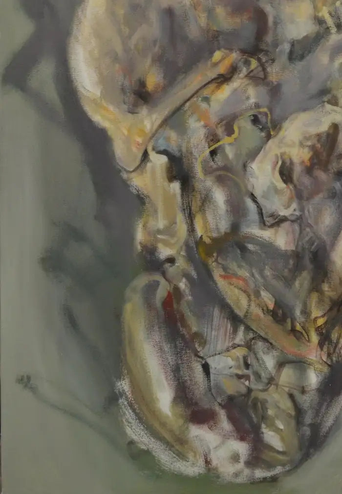Large Abstract Horses Oil on Canvas Painting Entitled "the Birth of Memory" 2010s