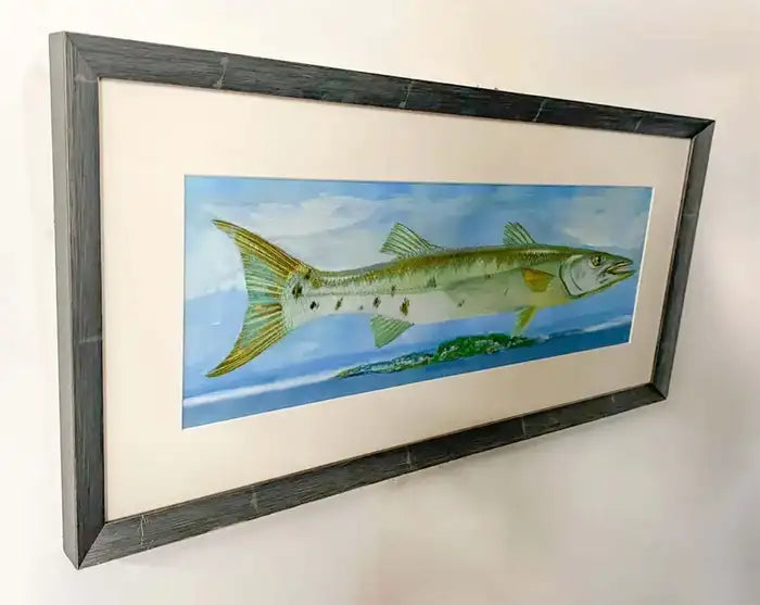 Barracuda Rising Print, Framed and Signed 2000s