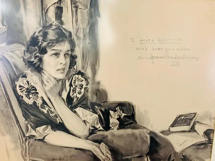 Howard Chandler Christy Portrait of a Woman 1940, Signed, Dated and Framed 1940