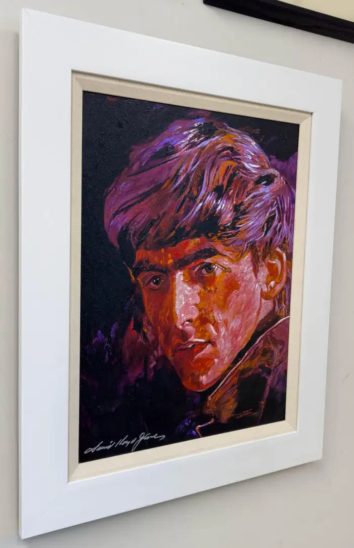 David Lloyd Glover Beatle George Harrison Print on Canvas Limited Edition Signed 1990's