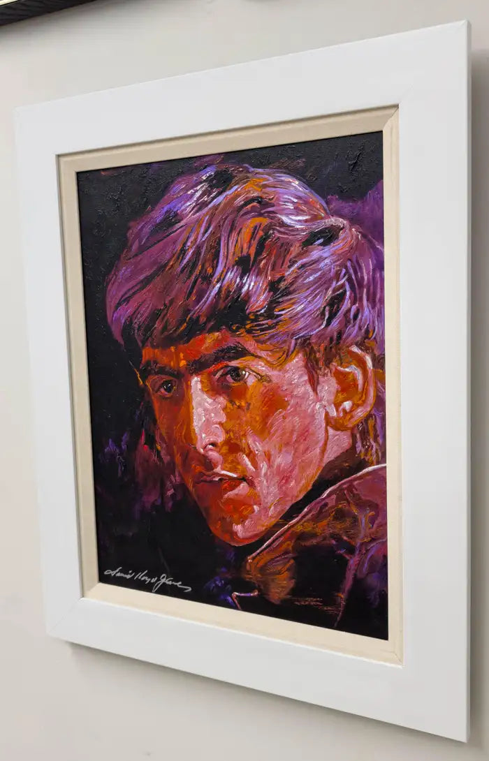 David Lloyd Glover Beatle George Harrison Print on Canvas Limited Edition Signed 1990's
