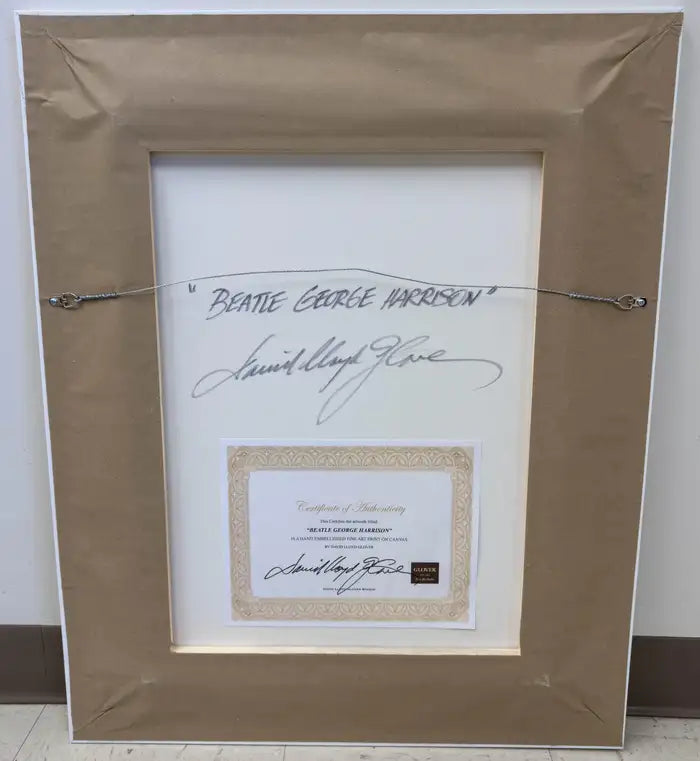 David Lloyd Glover Beatle George Harrison Print on Canvas Limited Edition Signed 1990's