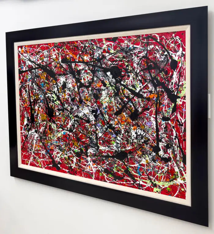 Michael Schofield Abstract Large Oil on Canvas by Michael Schofield, Framed & Signed