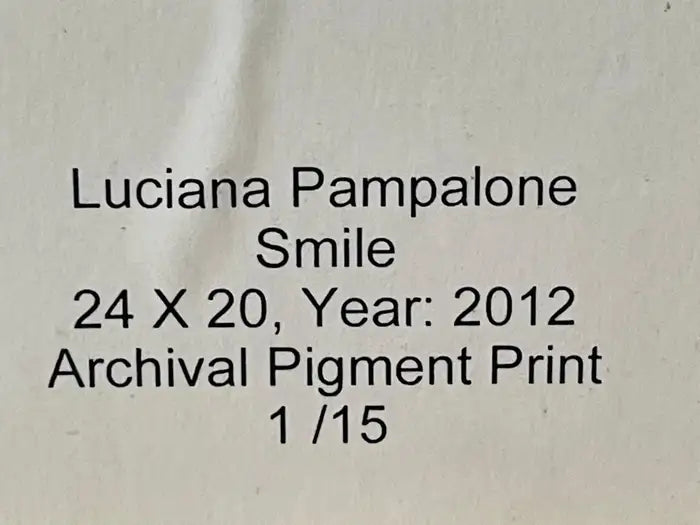 Portrait of a Man and Woman Photography Print Titled "Smile", Limited Edition 2012