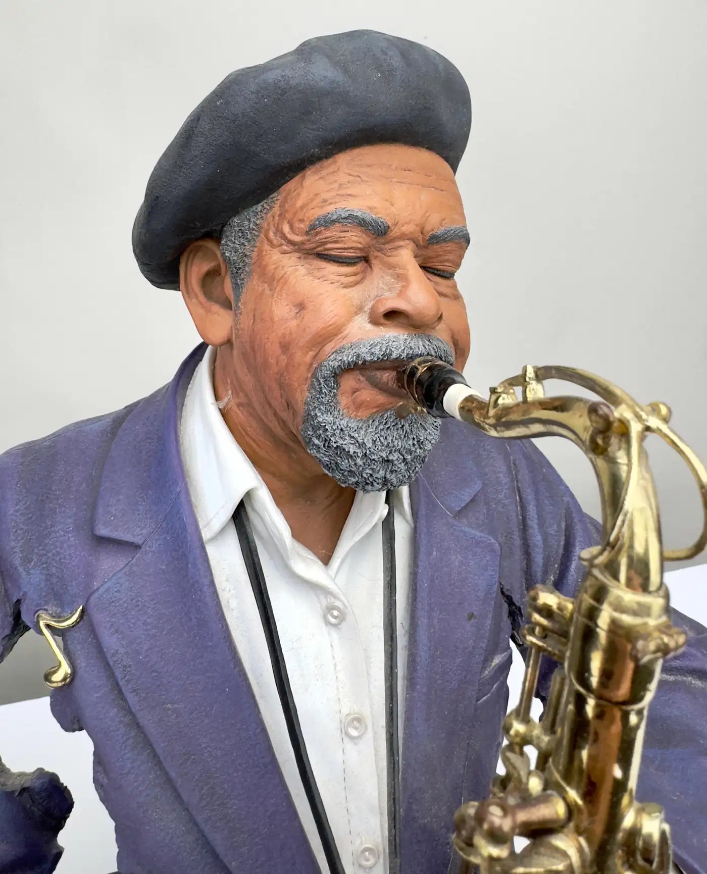Willitts Designs "Sax Appeal" Musician Cast Resin Sculpture, Signed & Numbered