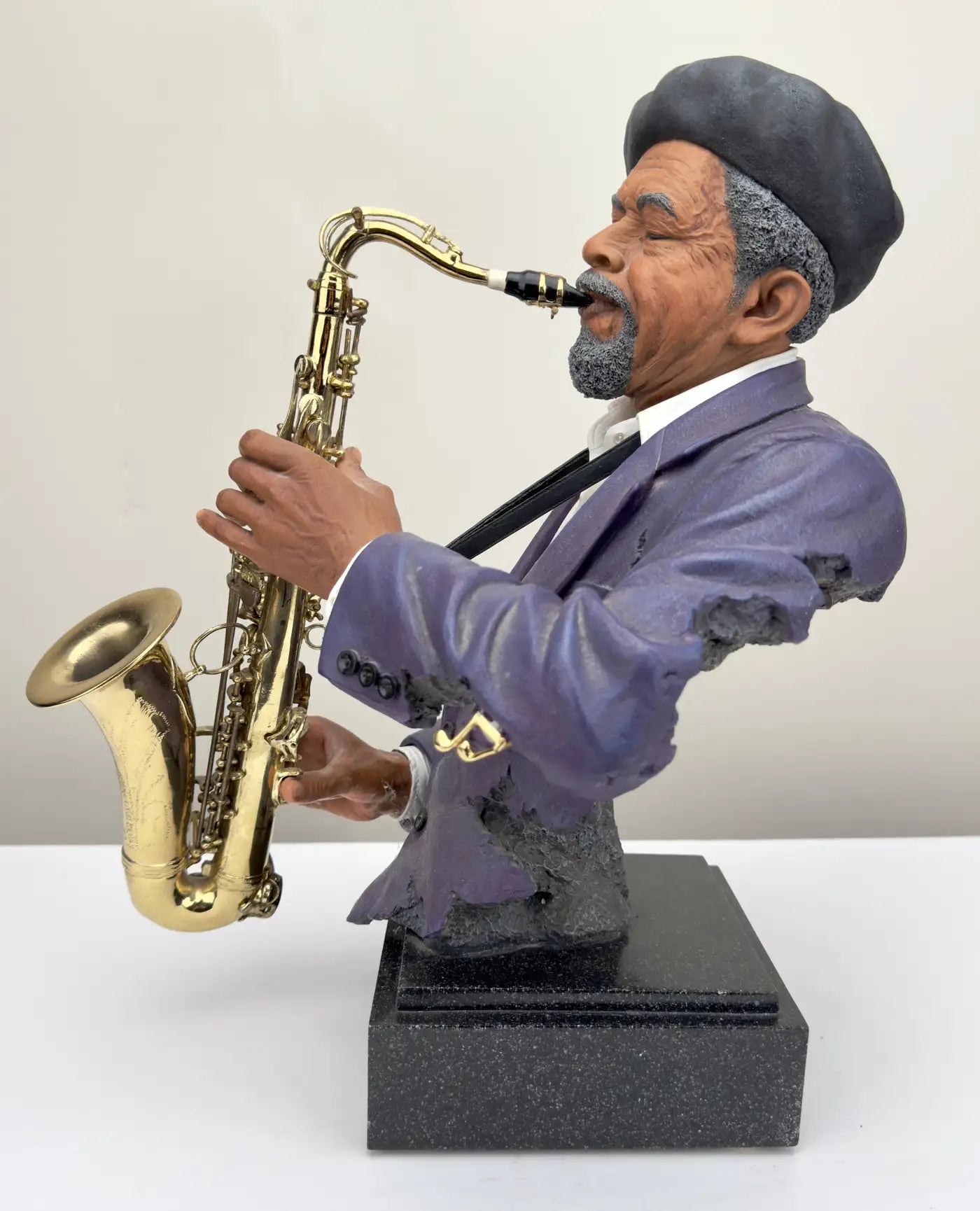 Willitts Designs "Sax Appeal" Musician Cast Resin Sculpture, Signed & Numbered