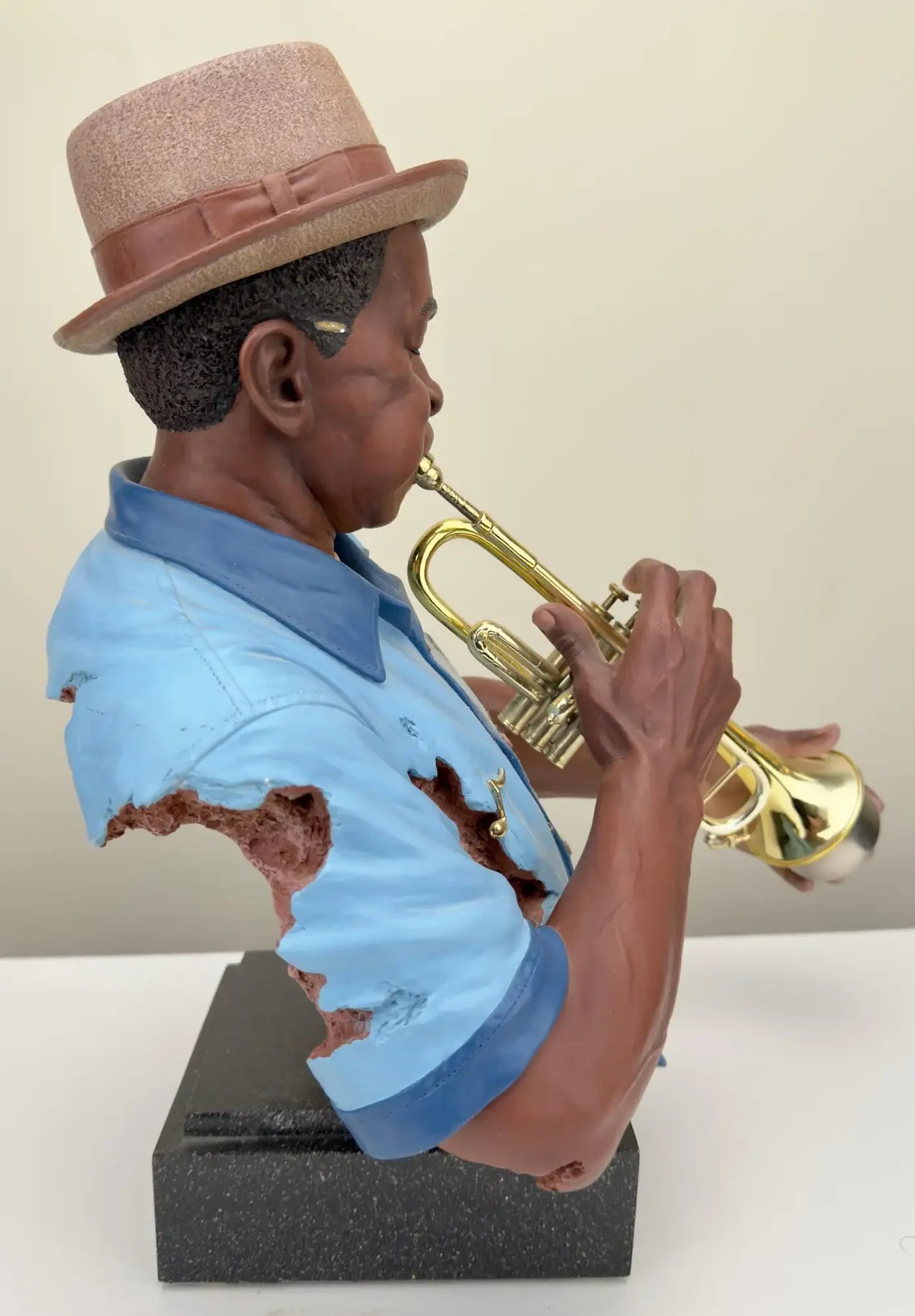 Willitts Designs "Moe Cheeks" Cast Resin Sculpture All That Jazz Series, Signed
