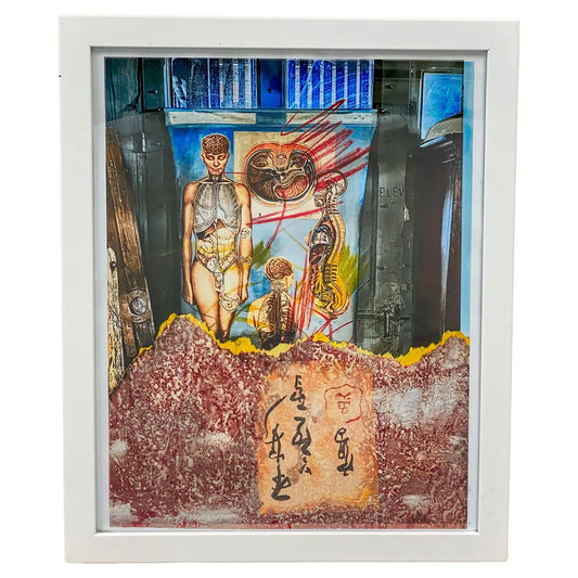 Contemporary Digital Print Titled " Med School Doodle", Matted and Framed 2000s