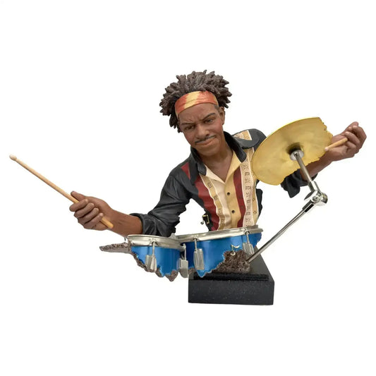 Willitts Designs International The Drummer Cast Resin Sculpture, Signed