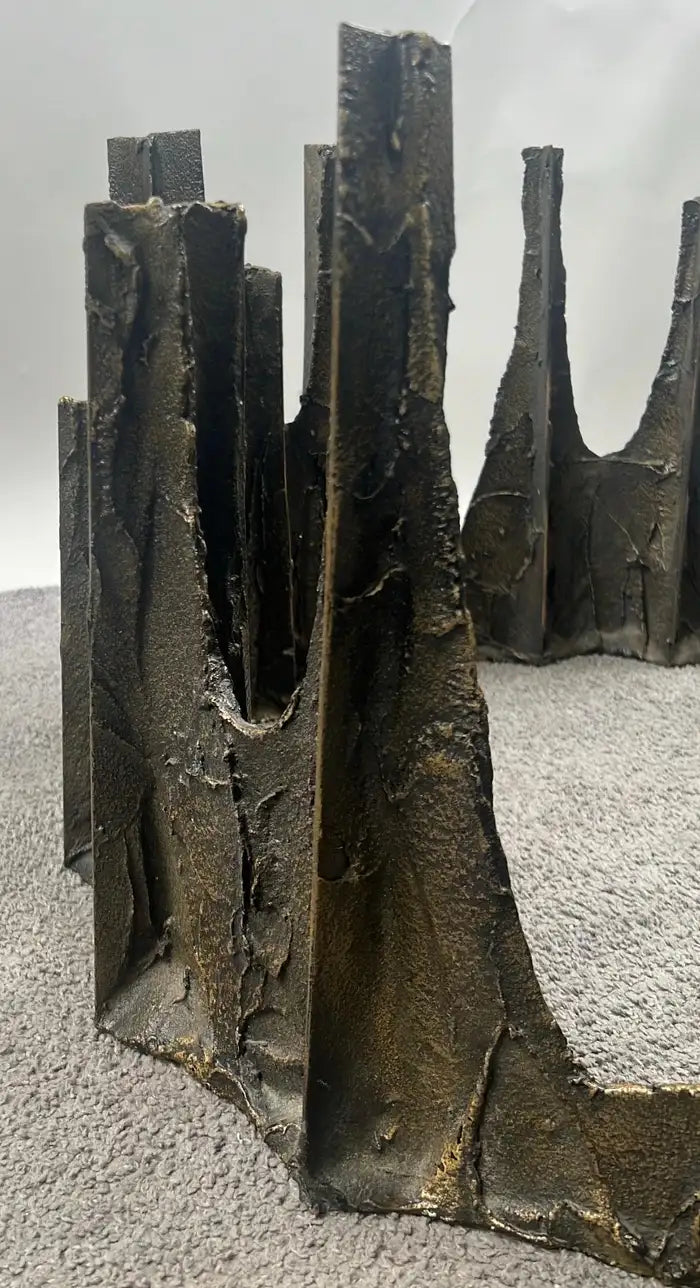 Paul Evans Brutalist Bronze Stalagmite Coffee / Cocktail Table, Signed & Dated
