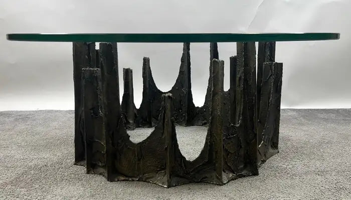 Paul Evans Brutalist Bronze Stalagmite Coffee / Cocktail Table, Signed & Dated