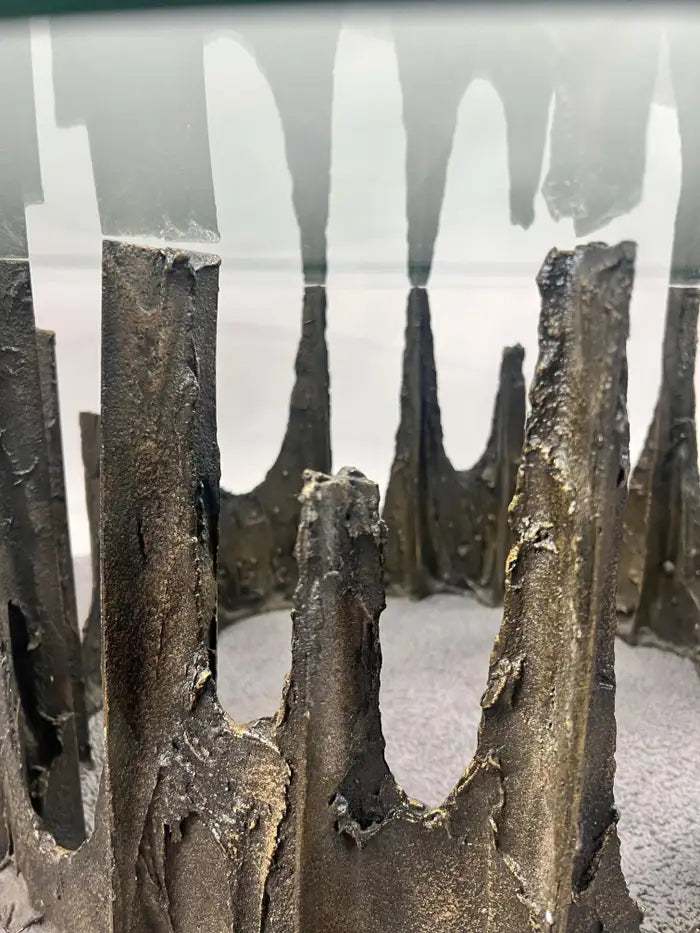 Paul Evans Brutalist Bronze Stalagmite Coffee / Cocktail Table, Signed & Dated