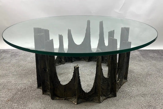 Paul Evans Brutalist Bronze Stalagmite Coffee / Cocktail Table, Signed & Dated