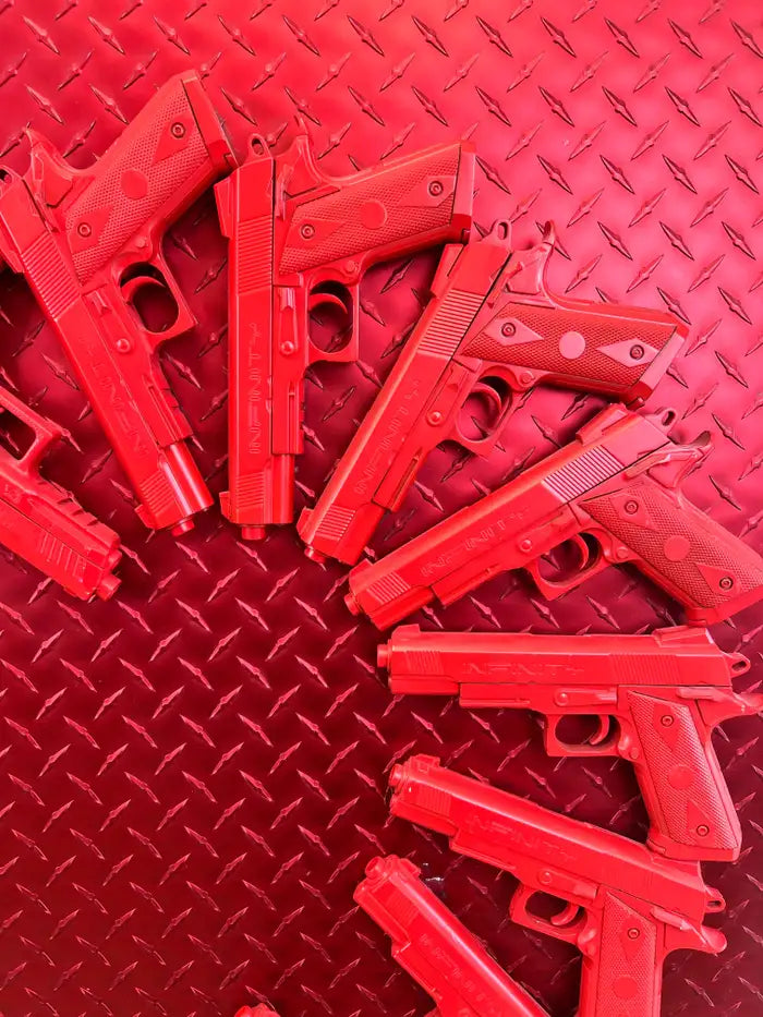 Charles Gitnick Heart of Guns Red Conceptual Mix Media 2024