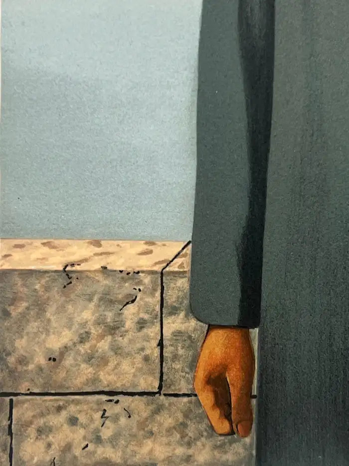 Rene Magritte Le Fils de L'homme Lithograph, Signed in a Pate, Stamped & Framed 1964