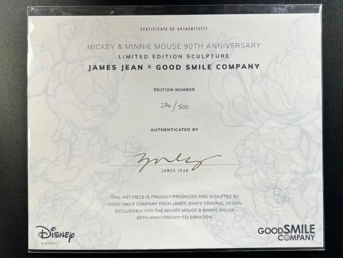 James Jean Mickey & Minnie Mouse 90th Anniversary Porcelain Statues Signed 2018