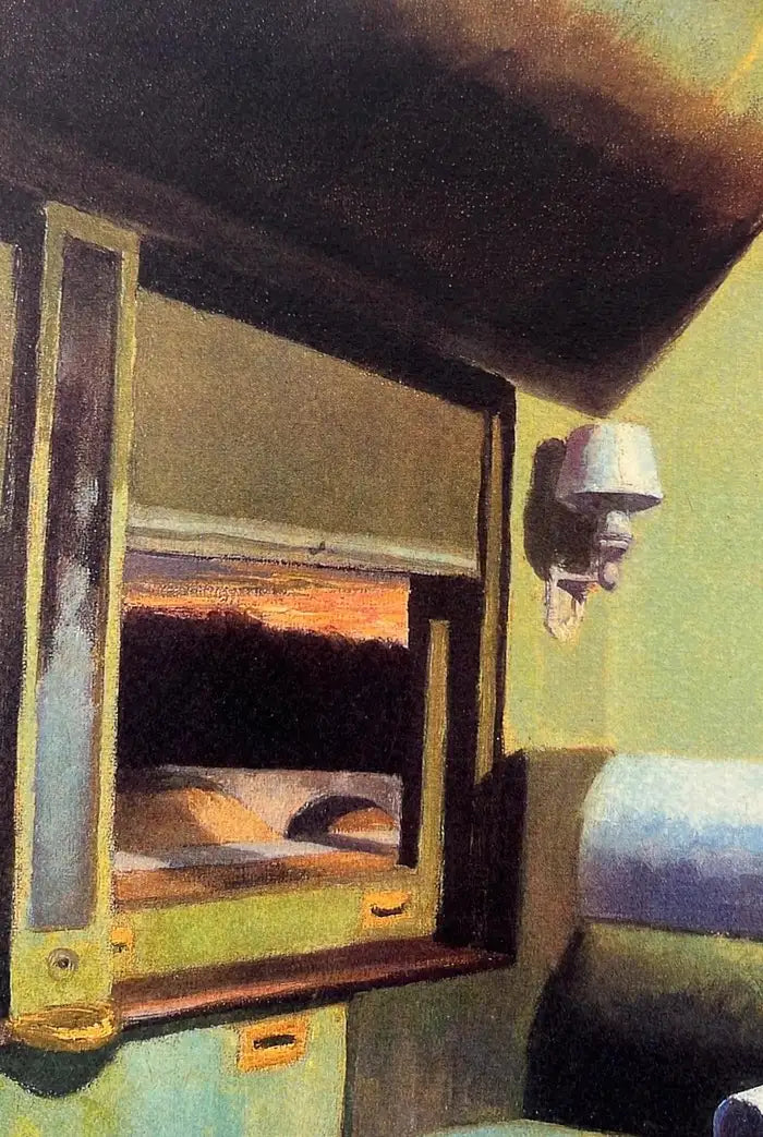 Edward Hopper Compartment C Car 193 Lithograph, Numbered, Plate Signed & Framed 1986