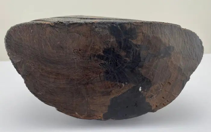 African Woman Bust Hand-Carved Ebony Wooden Sculpture