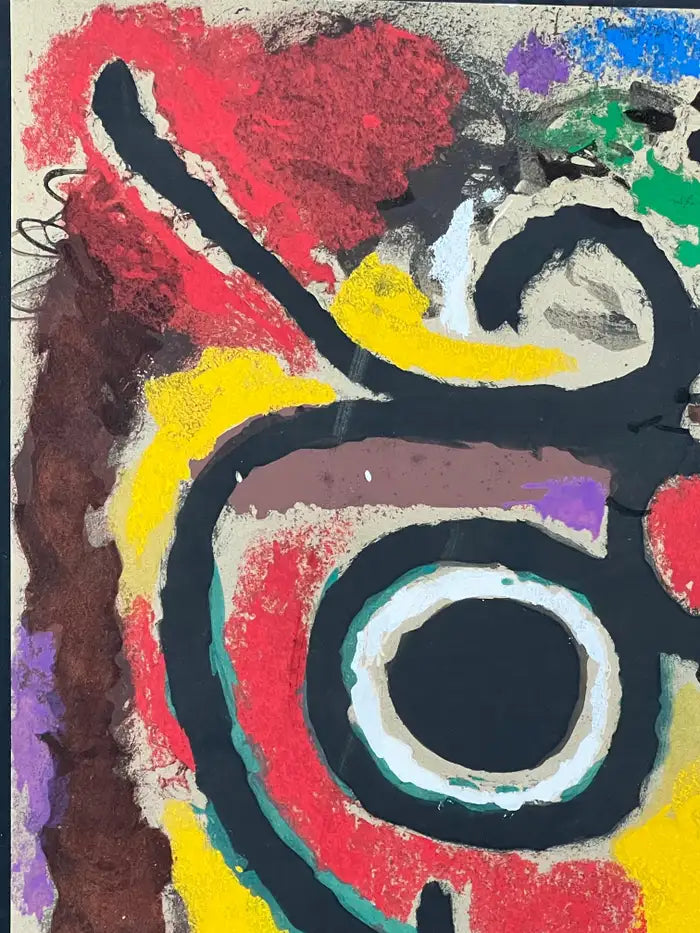 Joan Miro Cartones 25: Personnage et Oiseau Lithograph, Signed & Framed 1965