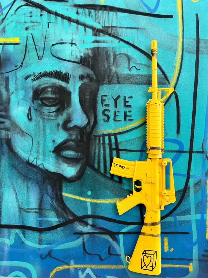 Jack Winthrop "Eye See" Neo-Expressionist Style Mixed Media Painting 2021