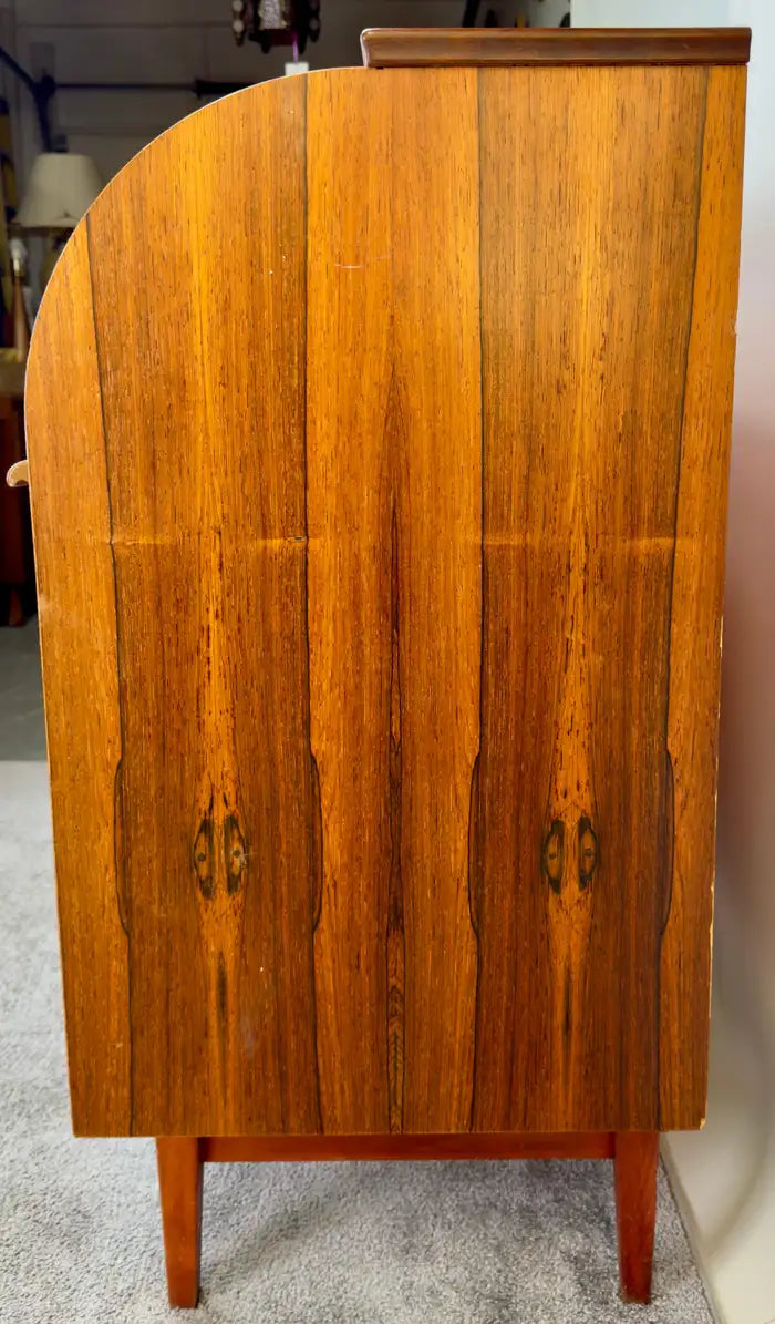 Bernhardt Pedersen Danish Mid Century Modern Rosewood Roll Top Desk