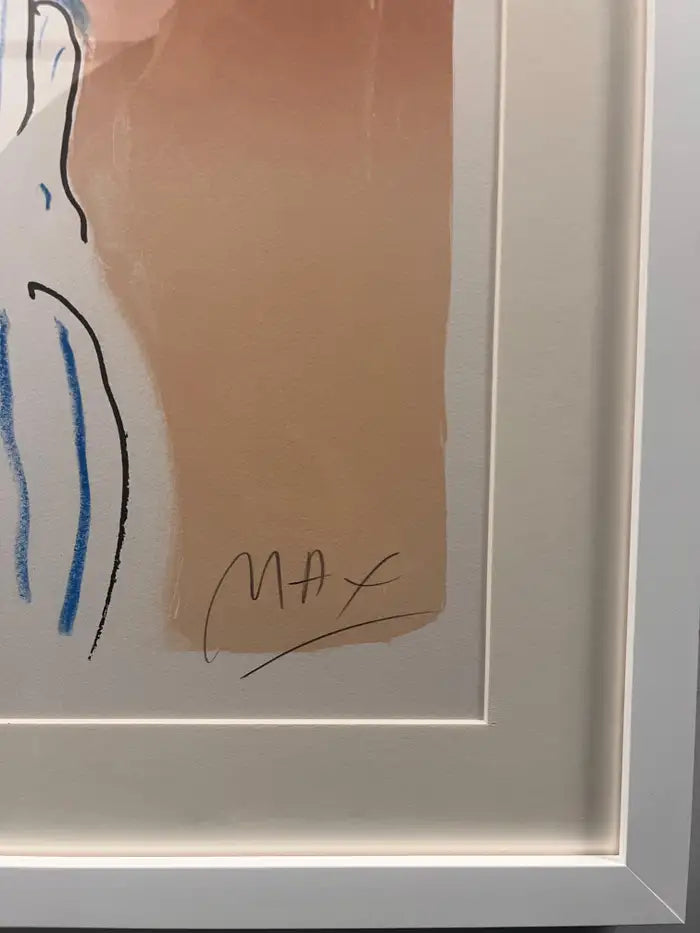 Peter Max Color Silkscreen Girl From Ibiza Hand Signed , Numbered & Framed 1981