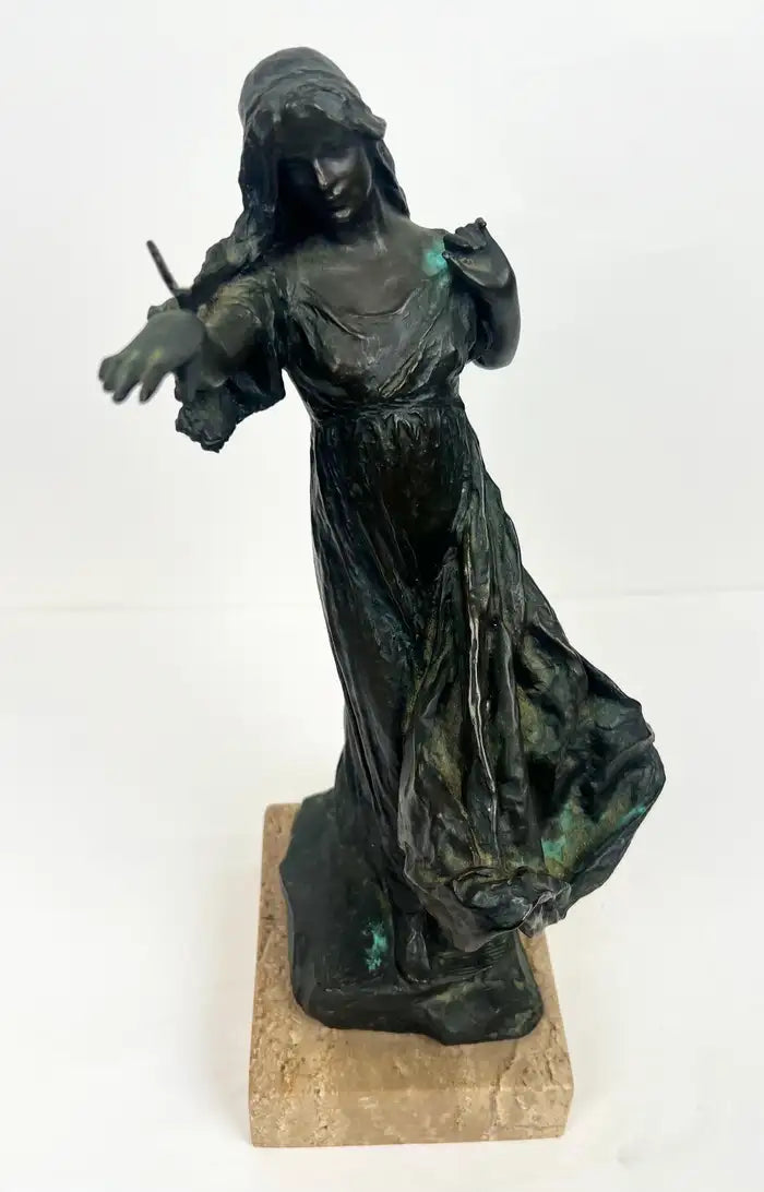 Bessie Potter Vonnoh " Butterflies" Dancing Girl Bronze Sculpture Signed