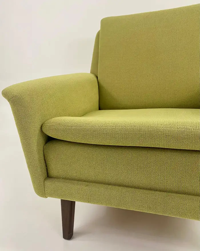 Folke Ohlsson for Fritz Hansen MCM Lounge Chair in Green Upholstery, a Pair