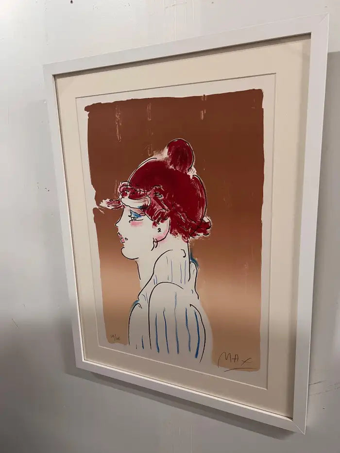 Peter Max Color Silkscreen Girl From Ibiza Hand Signed , Numbered & Framed 1981