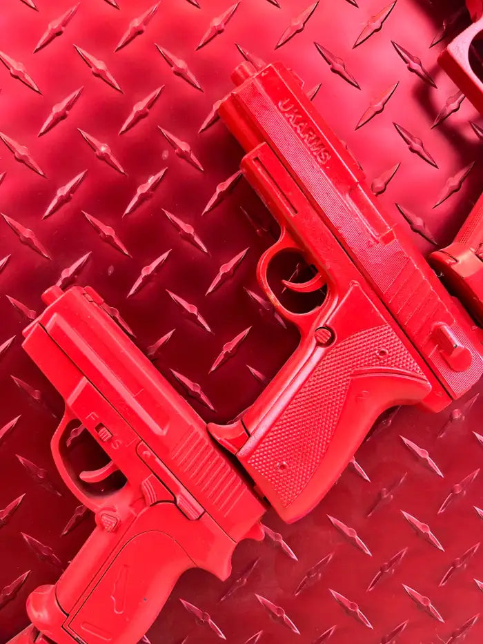 Charles Gitnick Heart of Guns Red Conceptual Mix Media 2024