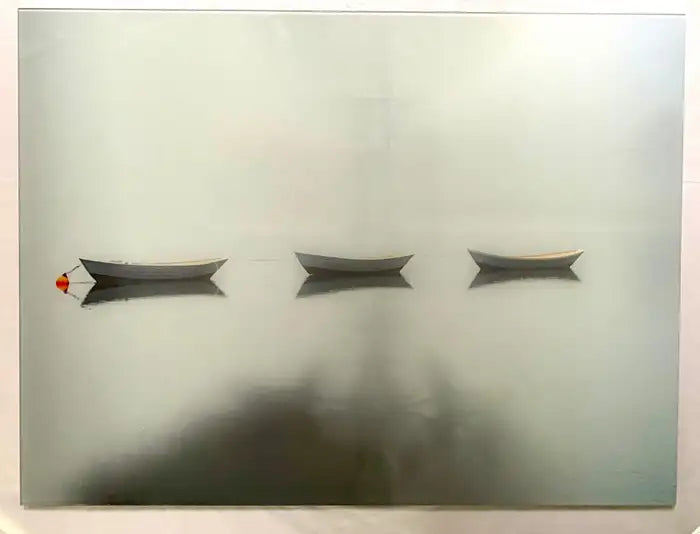 Photography of Three Boats in a Lake Titled "Magic Lake" 2020
