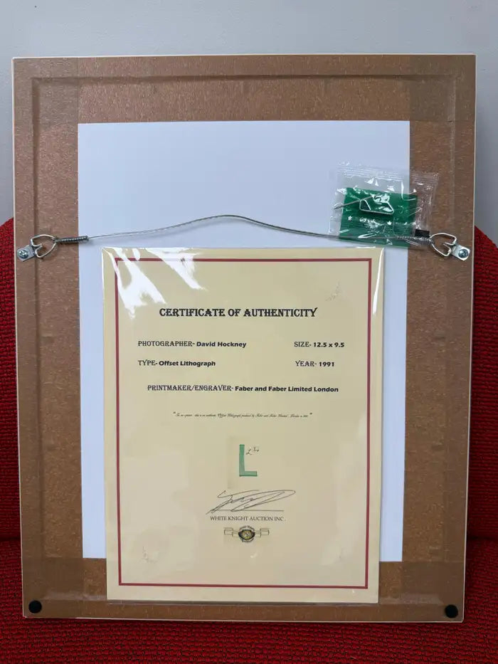 David Hockney — Letter L from Hockney’s Alphabet, 1991 - Lithograph, Framed 1991