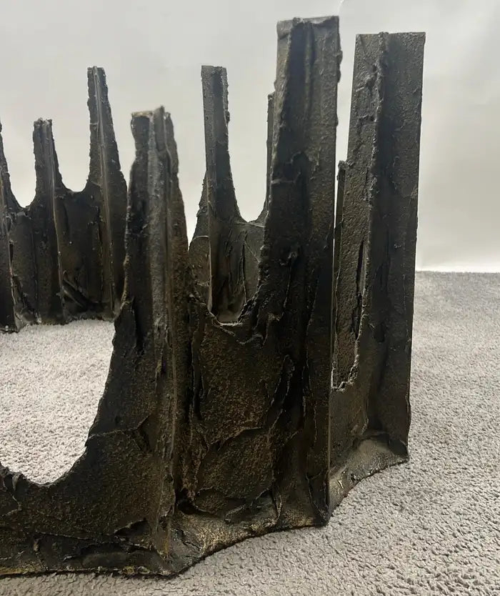 Paul Evans Brutalist Bronze Stalagmite Coffee / Cocktail Table, Signed & Dated