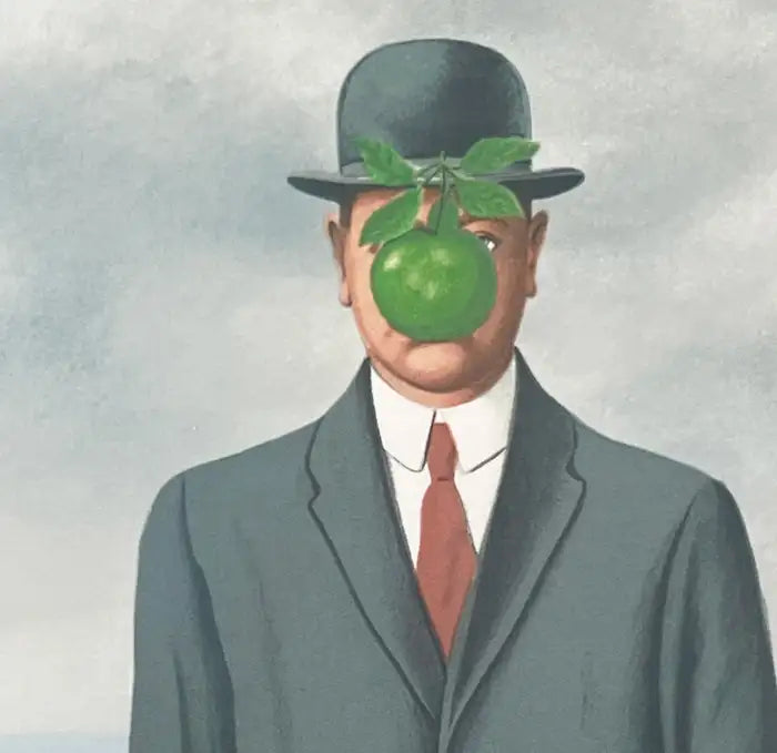 Rene Magritte Le Fils de L'homme Lithograph, Signed in a Pate, Stamped & Framed 1964