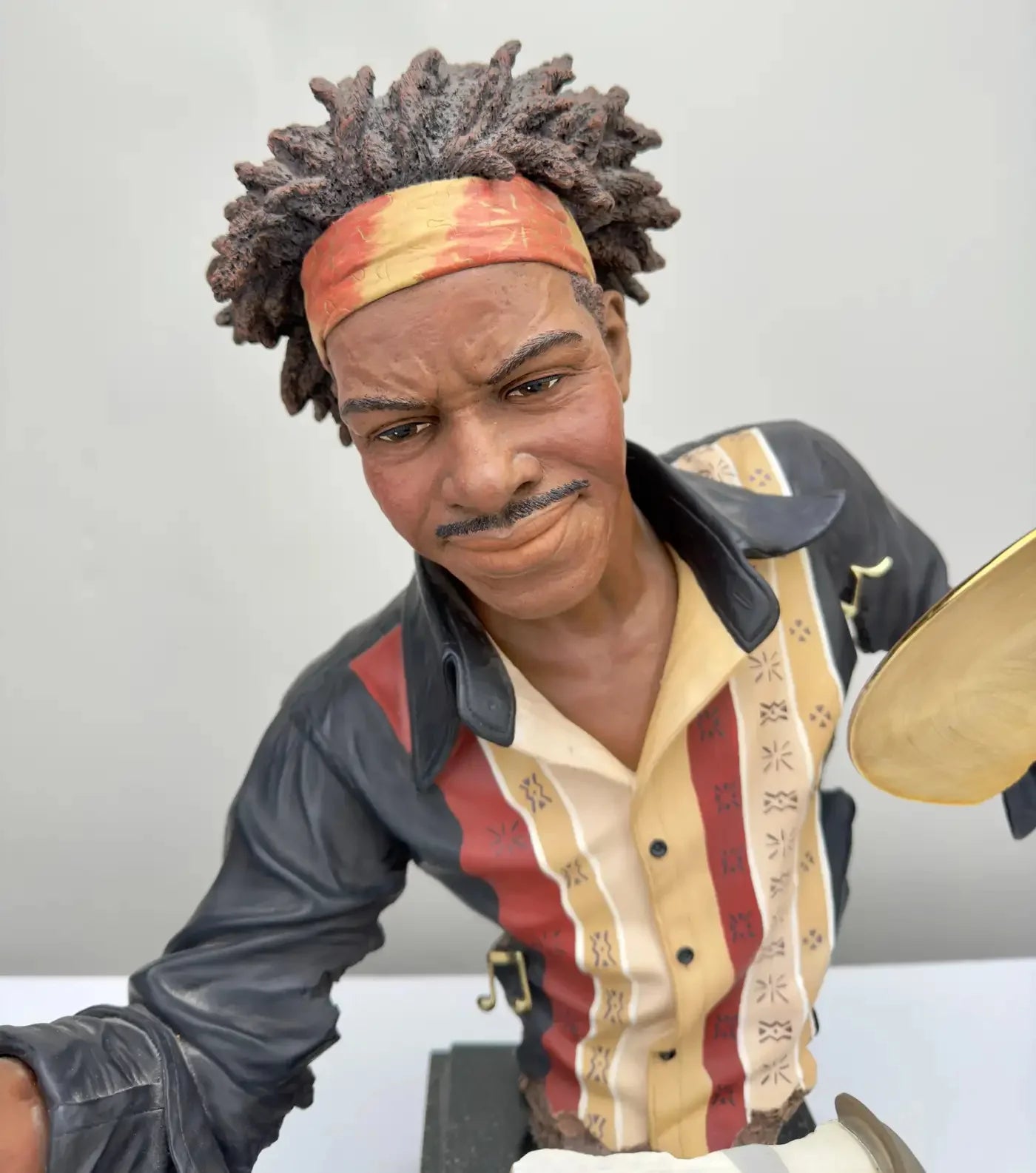 Willitts Designs International The Drummer Cast Resin Sculpture, Signed