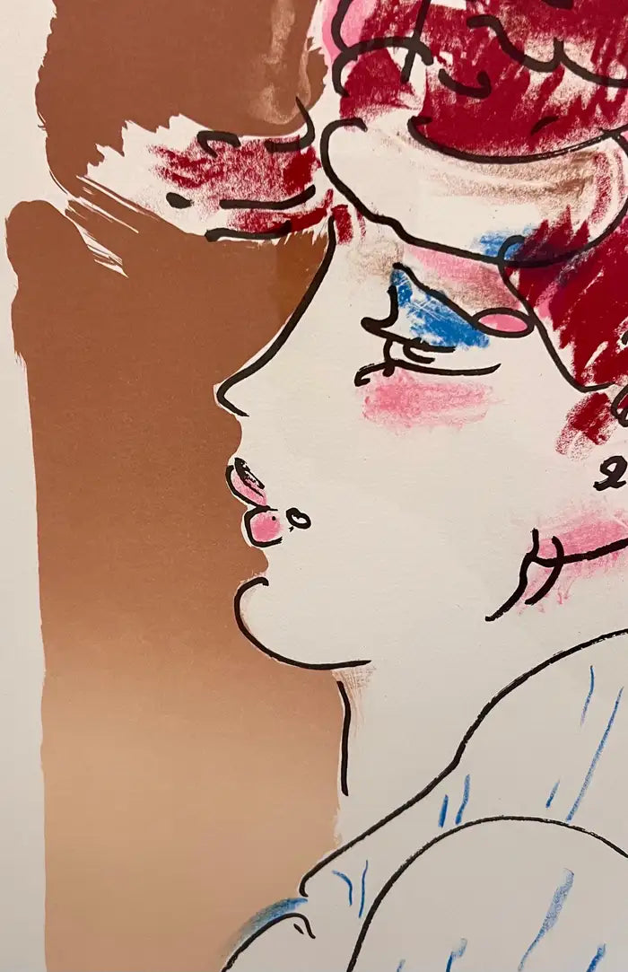 Peter Max Color Silkscreen Girl From Ibiza Hand Signed , Numbered & Framed 1981