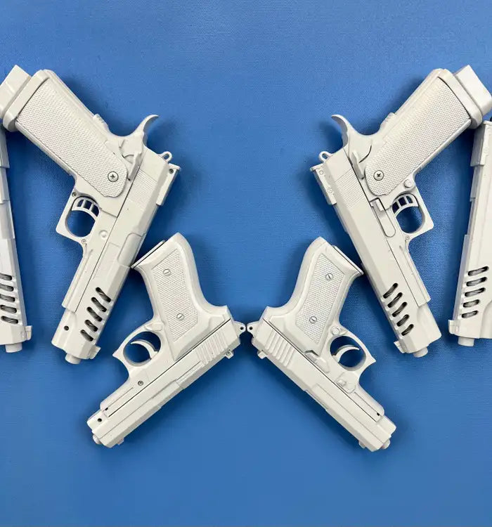 Charles Gitnick Heart of Guns Blue Conceptual Mixed Media 2024