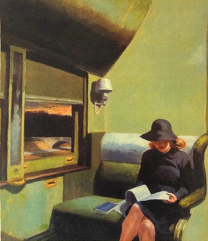 Edward Hopper Compartment C Car 193 Lithograph, Numbered, Plate Signed & Framed 1986