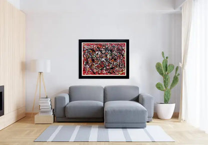 Michael Schofield Abstract Large Oil on Canvas by Michael Schofield, Framed & Signed