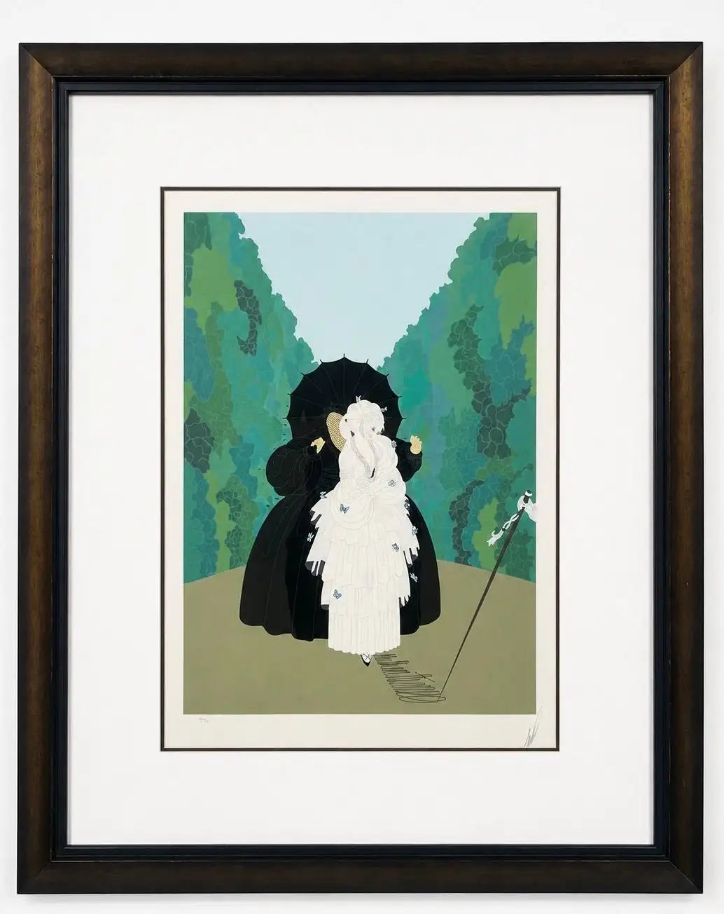 Erte - Romain de Tirtoff Erte 1985 Debutante Silk Screen Serigraph Limited Edition of 300 Signed & Framed 1985