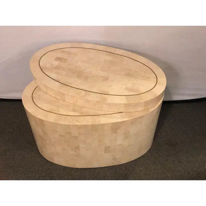 Mid-Century Modern Expandable Tessellated End Table in the Style Enrique Garcel