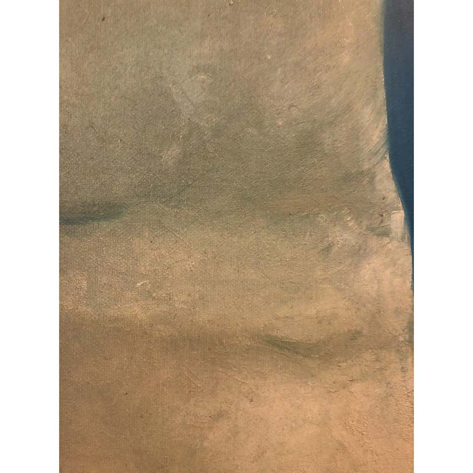 Female Portrait Oil on Canvas Painting in the manner to Fernando Botero