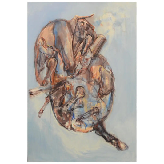Large Abstract Oil on Canvas Horses Painting "The Heartbeat" by Igor Bogojevic 2000s