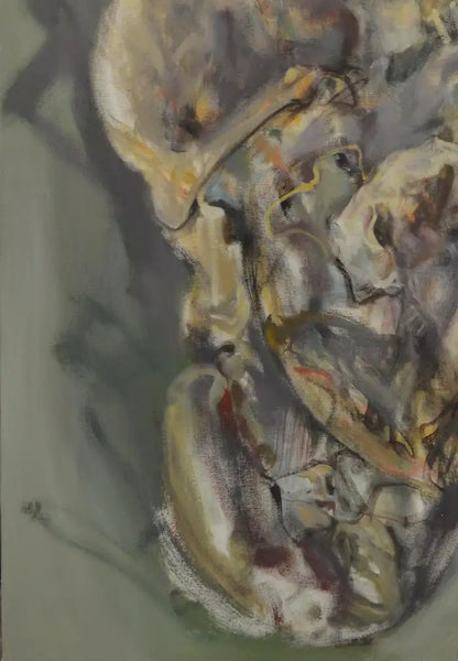 Large Abstract Horses Oil on Canvas Painting Entitled "the Birth of Memory" 2010s