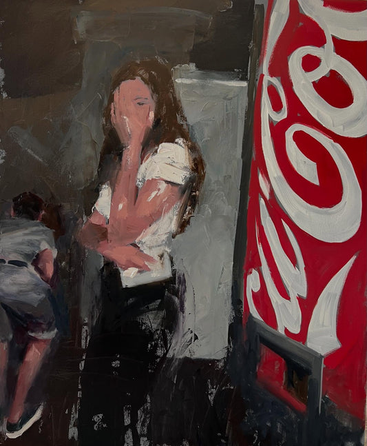 Mark Tennant "Coke Machine" Oil on Canvas