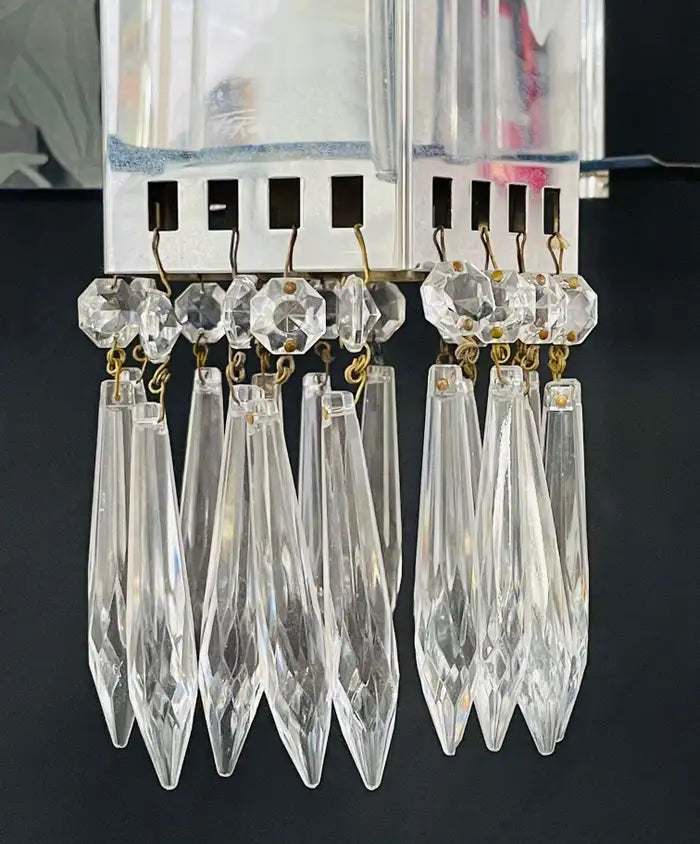 Frederick Ramond Art Deco Style Glass and Chrome Chandelier or Pendant